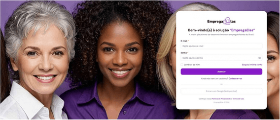 tela empregaelas login