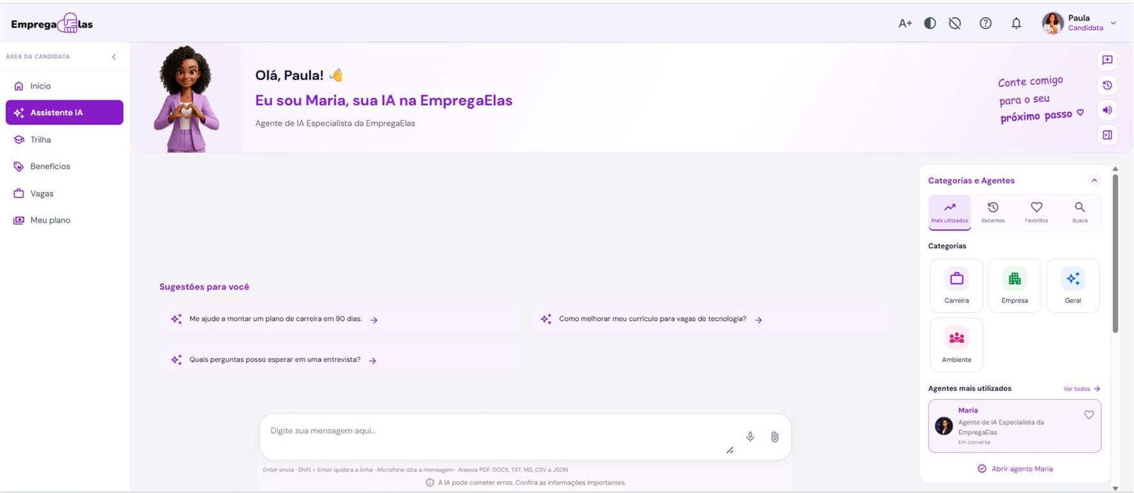 tela empregaelas maria